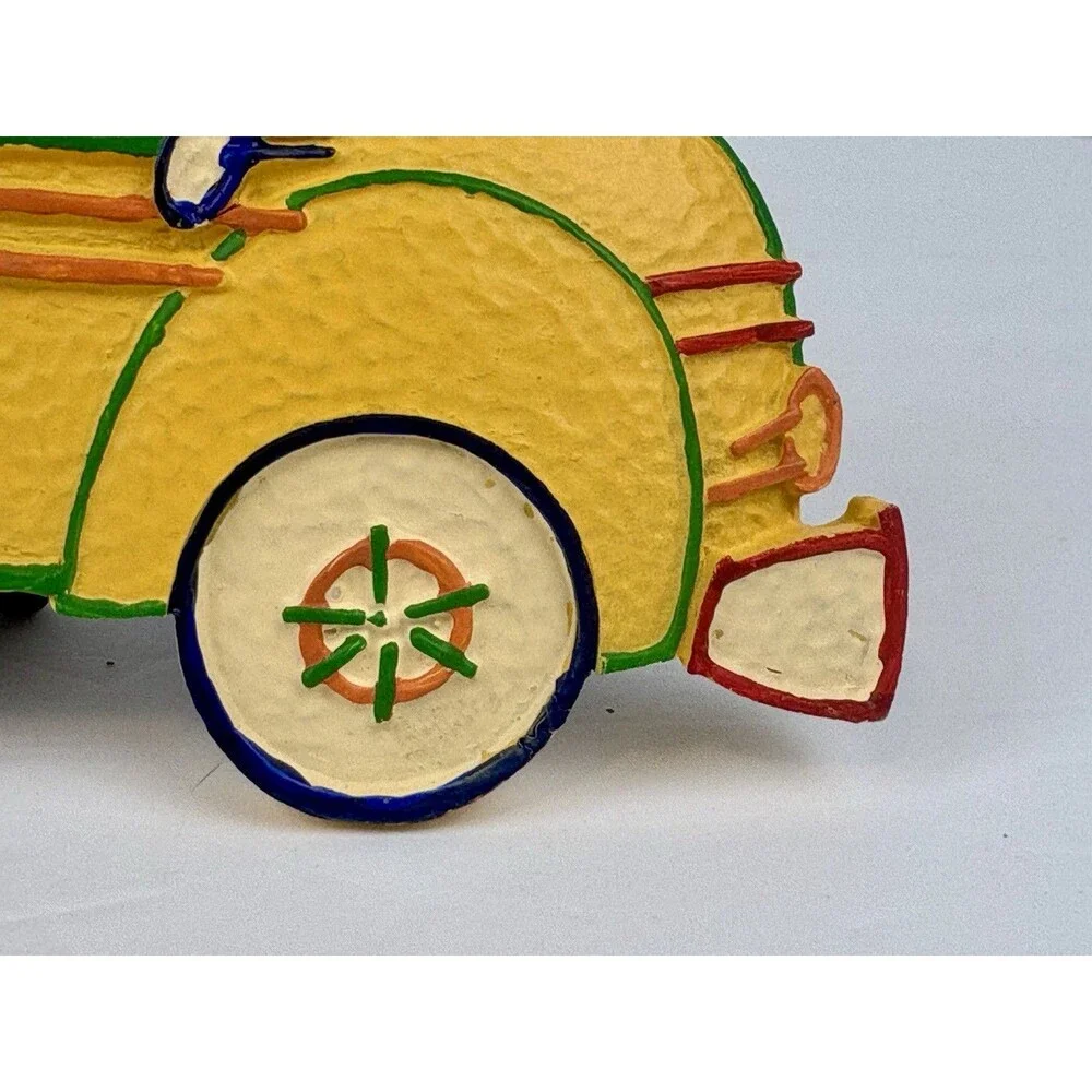Vintage 1997 Giftco Yellow School Bus Back to School Days Colorful Picture Frame